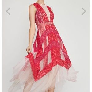 Floral lace handkerchief dress - BCBG size 08